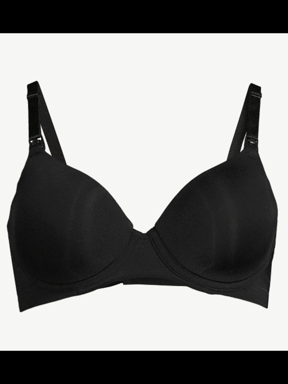 Joyspun Women's Maternity Nursing T-Shirt Bra with Flex Cup Black